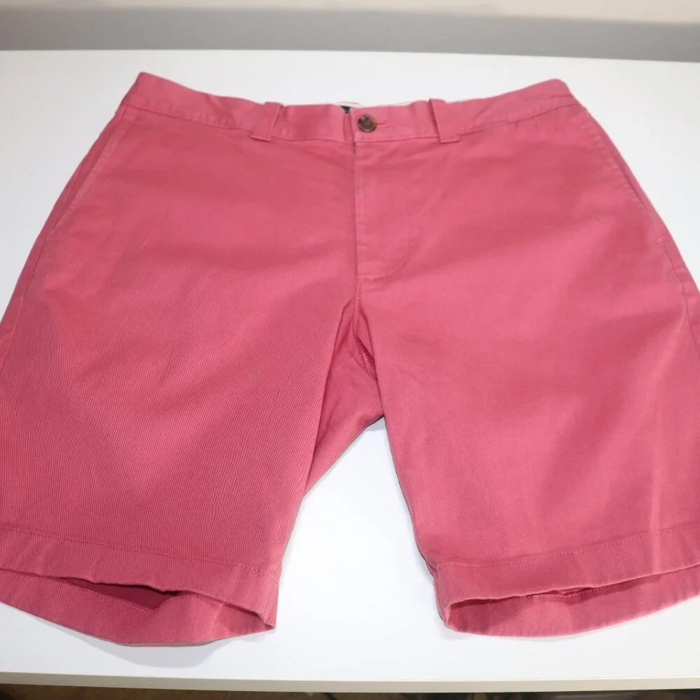 Lot of 2 J Crew 9 Inch Chino Shorts Grey Pink Size 32 Classic